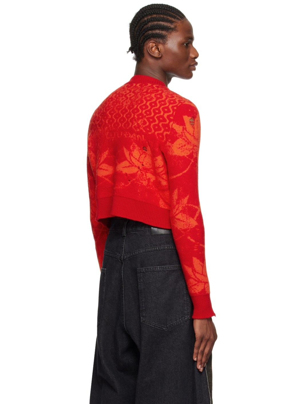 Orange & Red Shrunk Sweater - 3