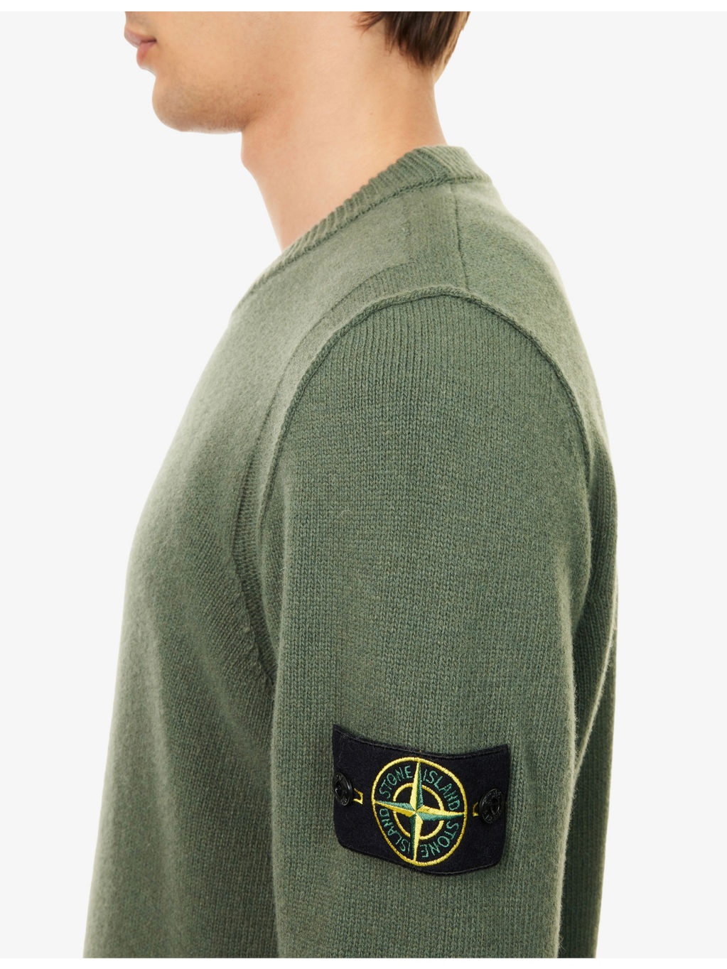 Logo-Patch Crewneck Wool-Blend Jumper - 5