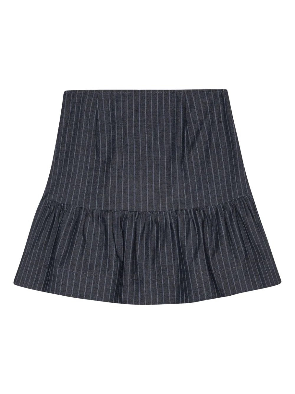 Stretch Stripe Flounce Mini Skirt - 6