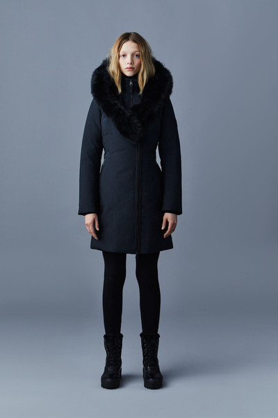 MACKAGE TRISH Powder Touch down coat with blue fox fur Signature Mackage Collar outlook