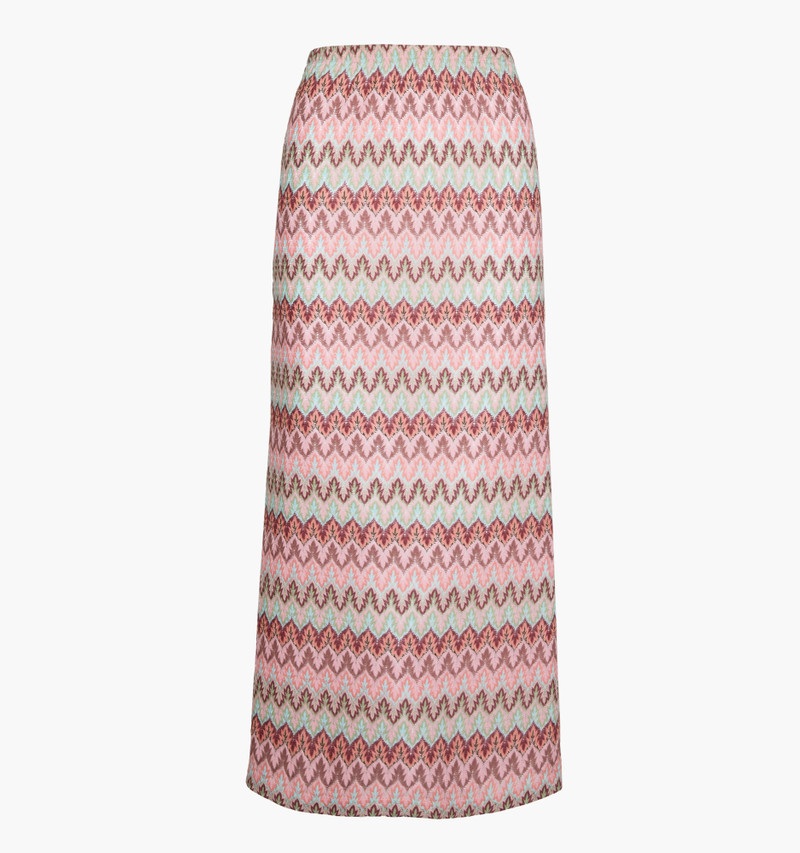 The Zoey Maxi Skirt - Pink Multi Smooth Shimmer Knit - 1
