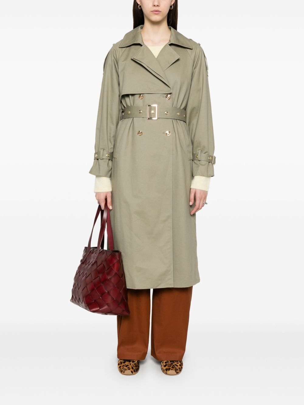 double-breasted trench coat - 2
