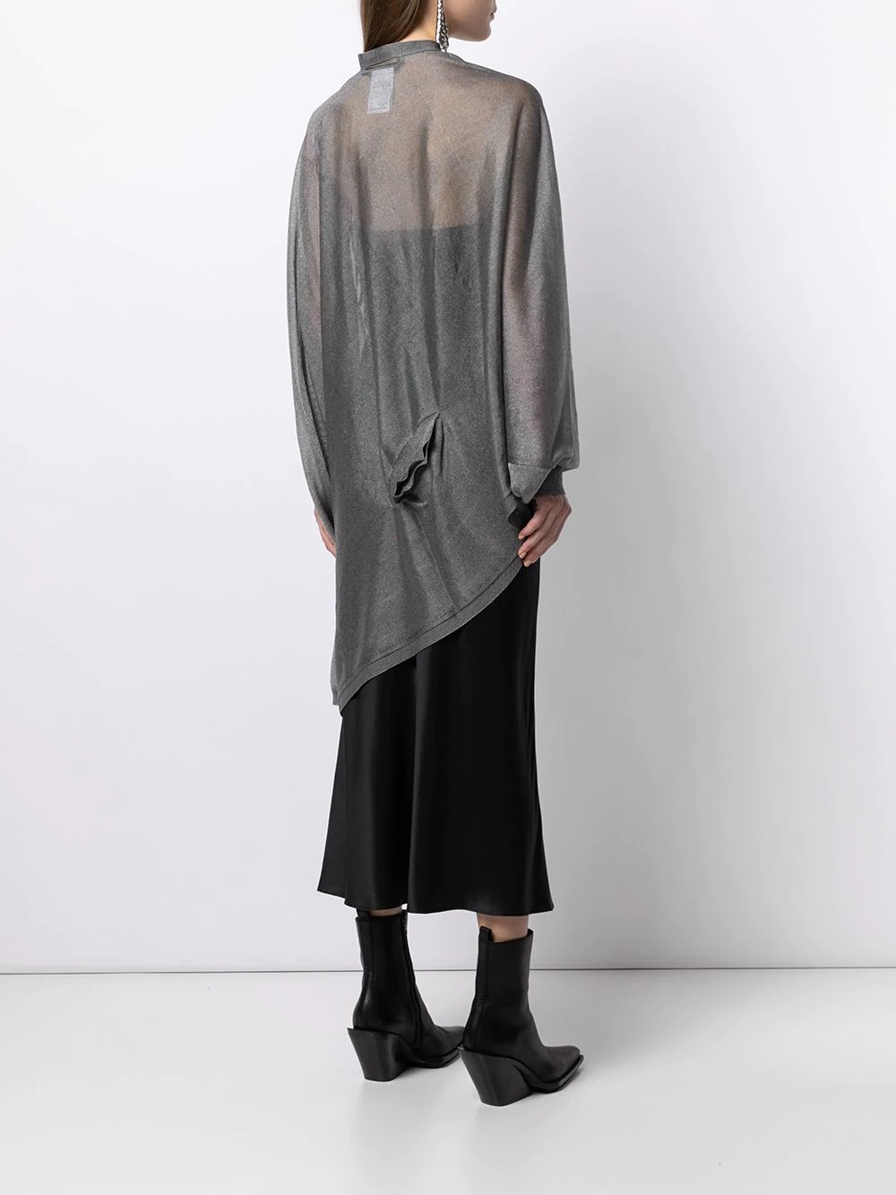 fine-knit sheer cardigan - 4