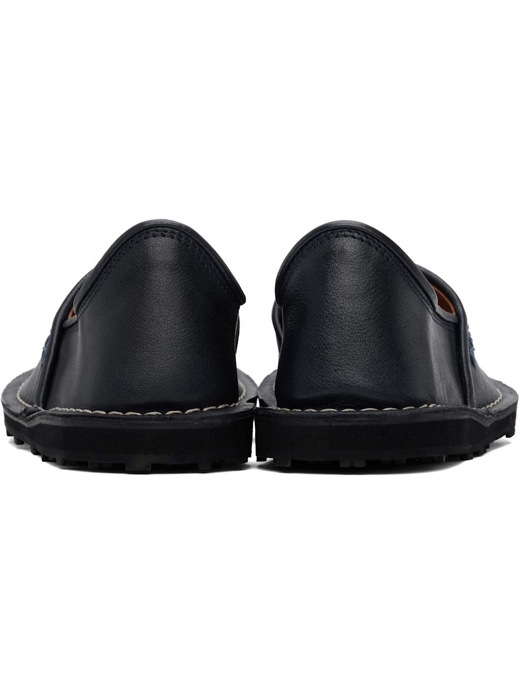 Navy 'Marni' Symbol Loafers - 2