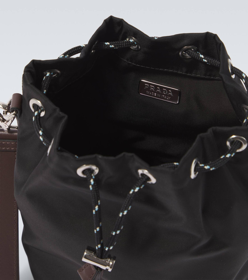 Prada Prada Speedrock Re-Nylon leather-trimmed pouch outlook