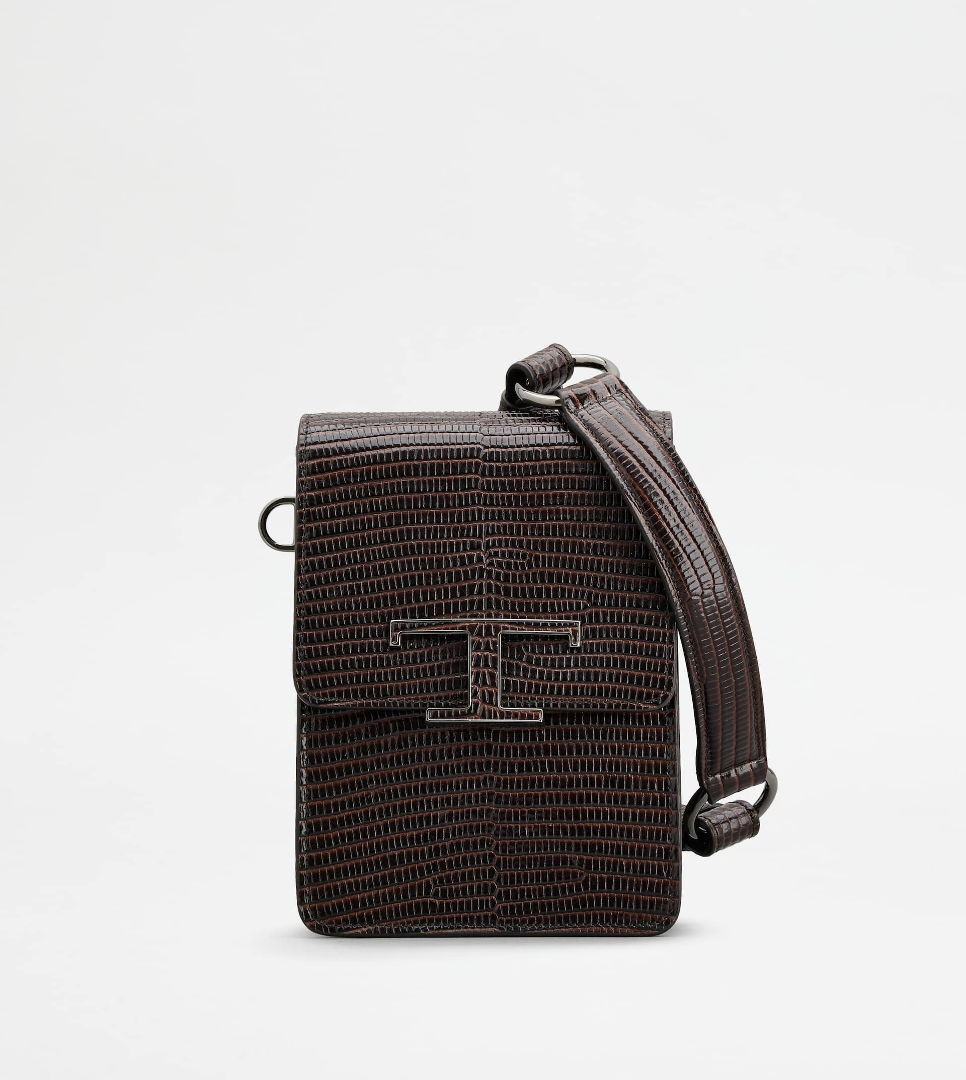 T TIMELESS BAG IN LEATHER MICRO - BROWN - 1