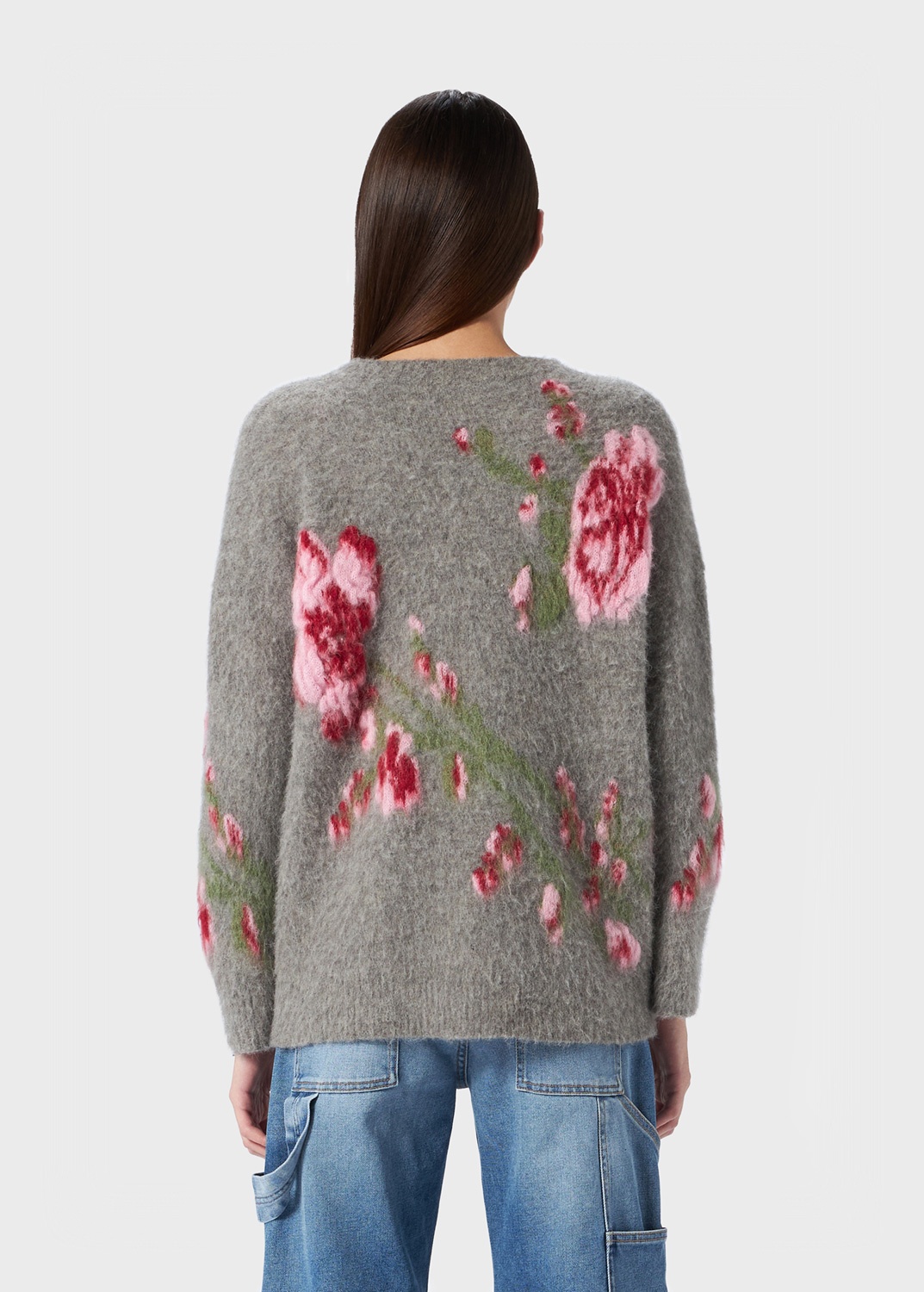 SWEATER WITH JACQUARD ROSES - 4