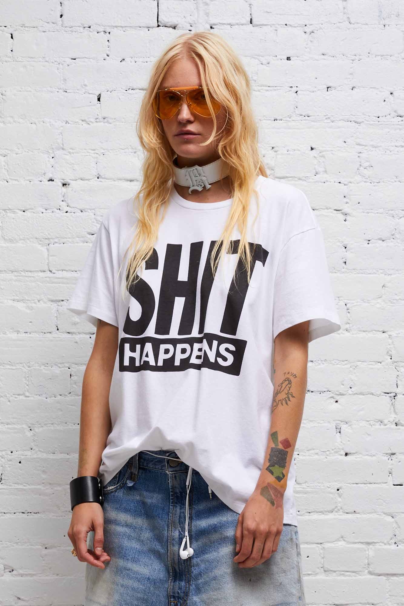 SHIT HAPPENS T - WHITE - 1