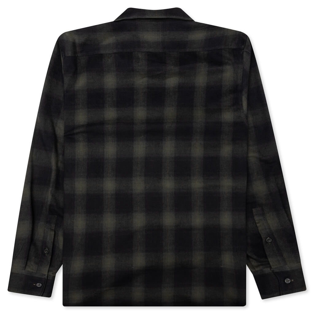 GRAPHIC FLANNEL SHIRT - MILITARY GREEN - 2