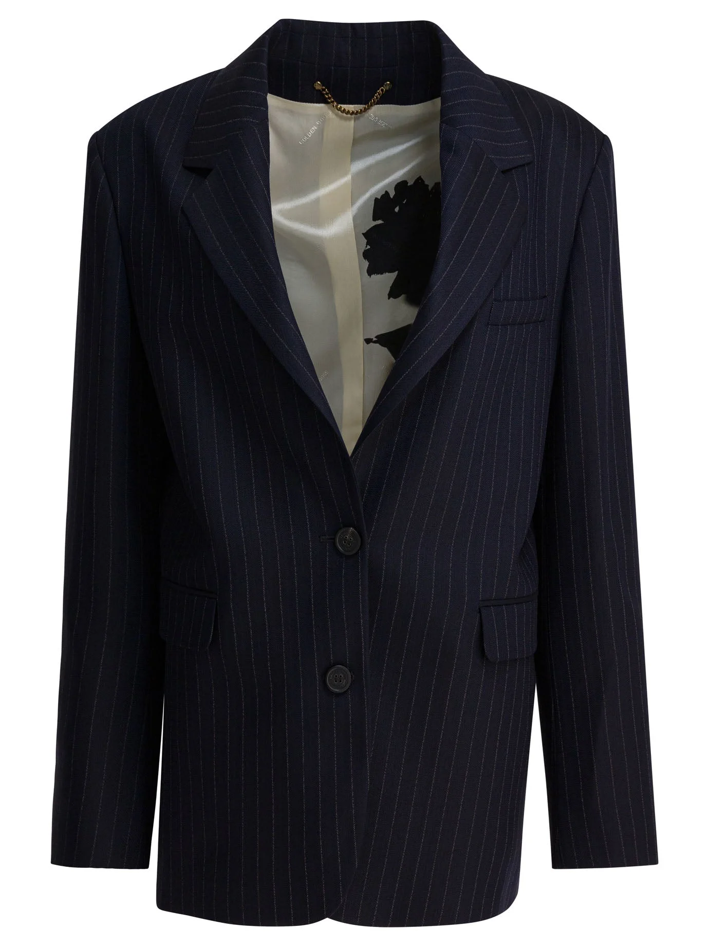 Golden Goose Single-breasted Pinstripe Blazer Jacket - 1
