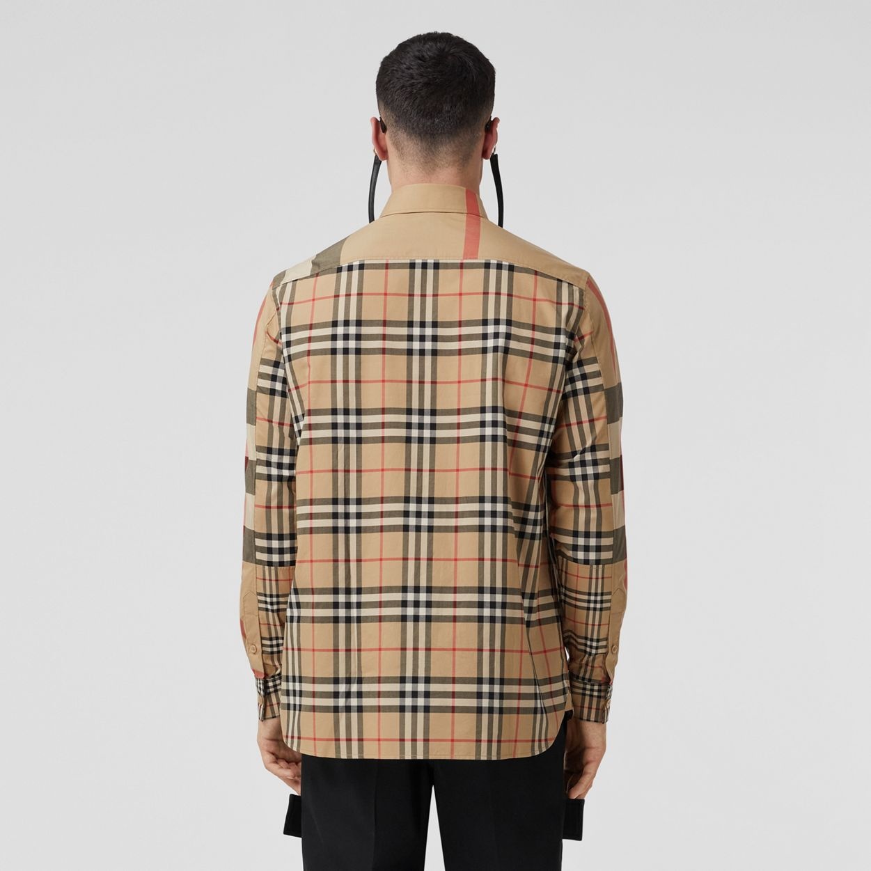 Patchwork Check Cotton Shirt - 4