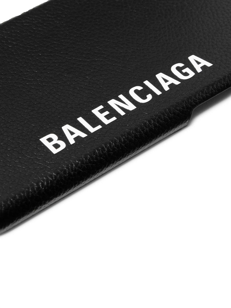 Logo-Print Full-Grain Leather iPhone X Case 4