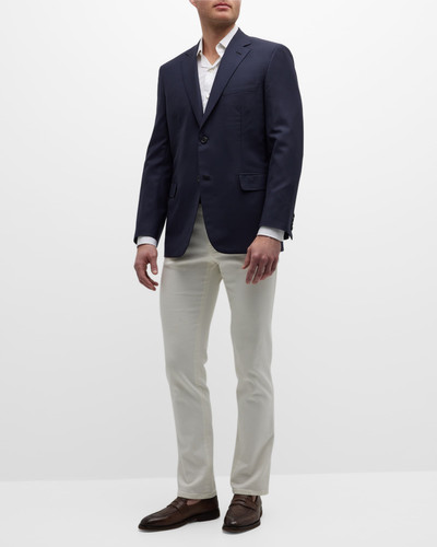 Brioni Ravello Wool Two-Button Sport Coat, Navy Blue outlook
