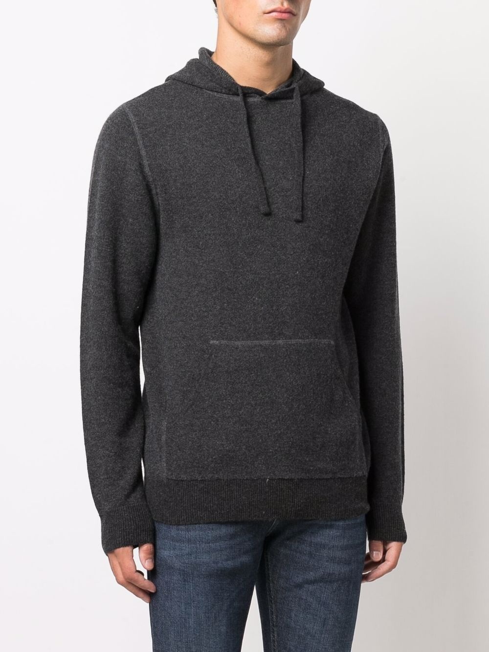 drawstring wool hoodie - 3