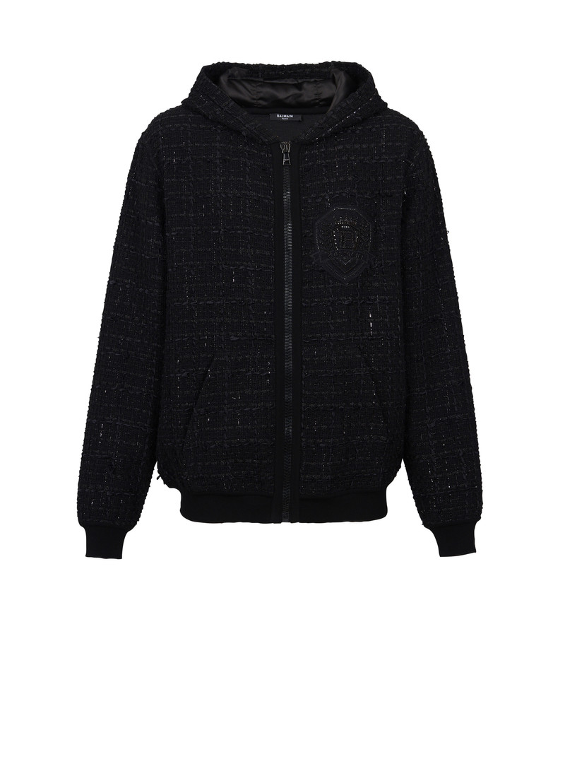 Tweed hooded jacket 1