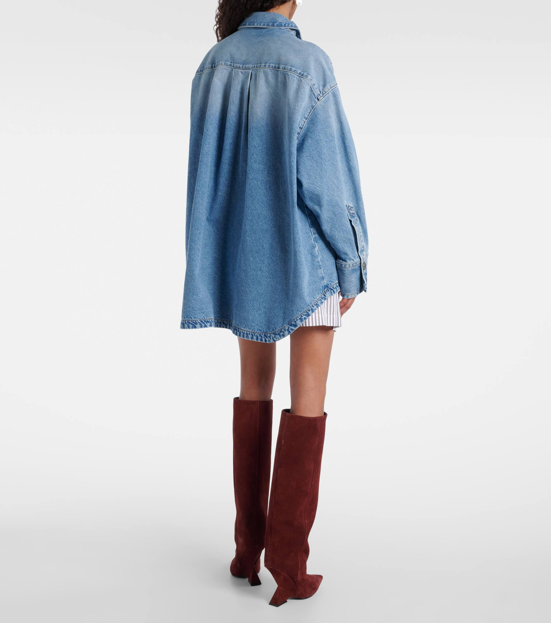 Diana oversized cotton denim shirt - 3