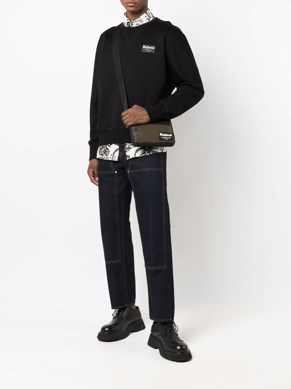 logo-patch sweatshirt - 3
