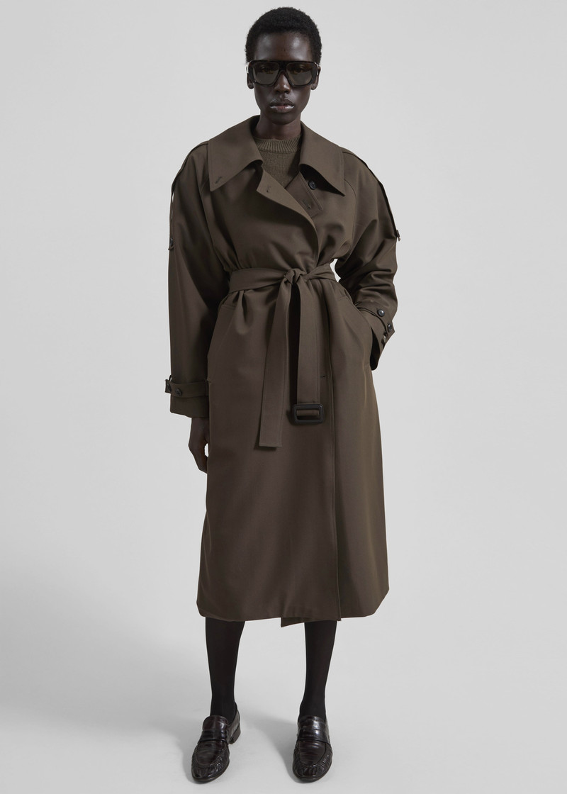 Dartford Trench Coat - Olive Brown 4