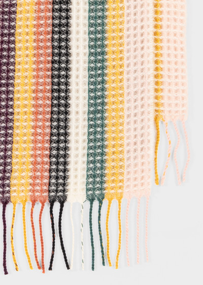 Paul Smith 'Signature Stripe' Basketweave Cashmere-Blend Scarf outlook