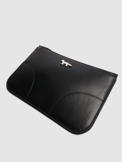 Maison Kitsuné Boogie zipped leather pouch outlook