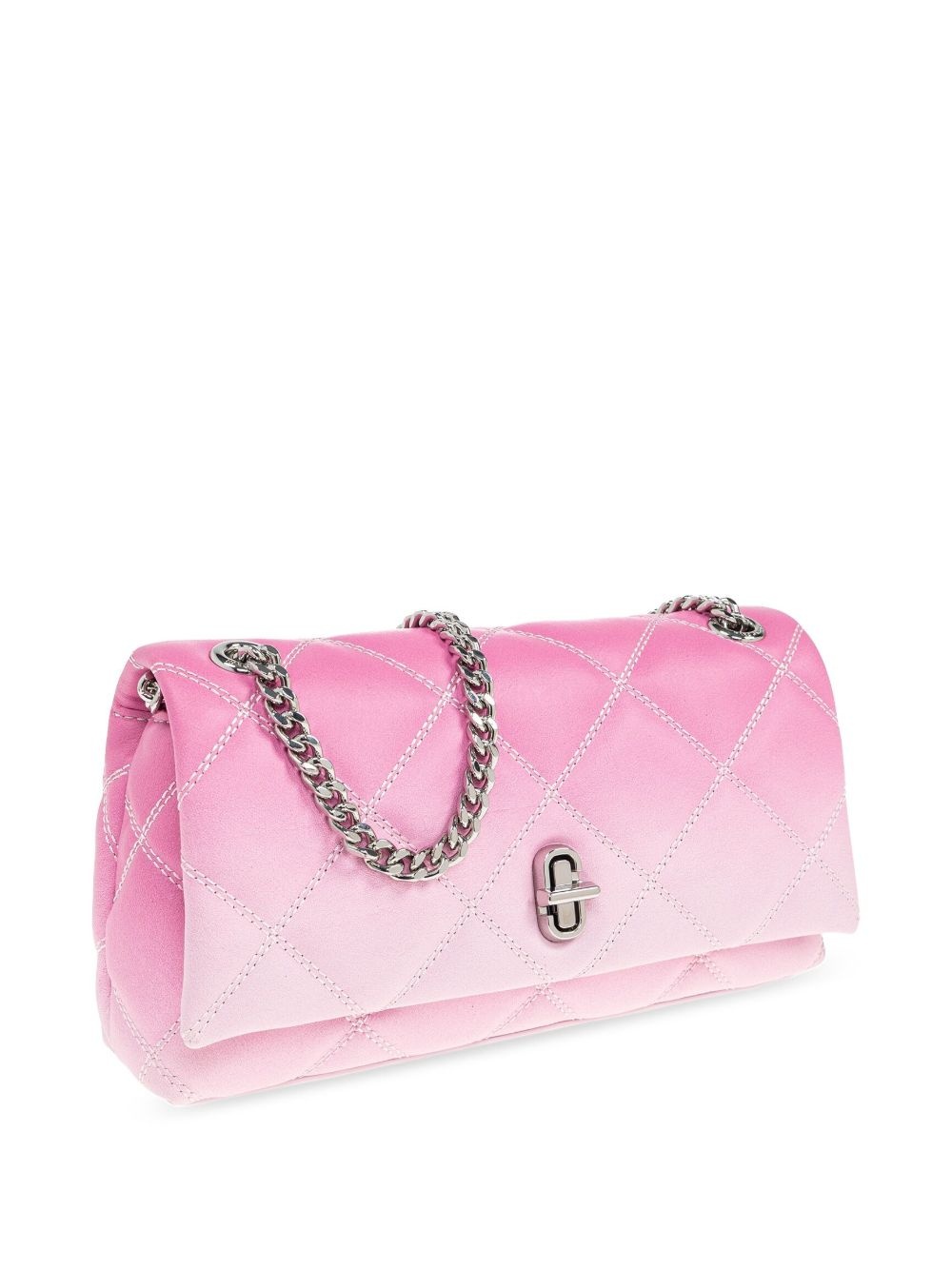 The quilted small Dual chain cross body bag - 4