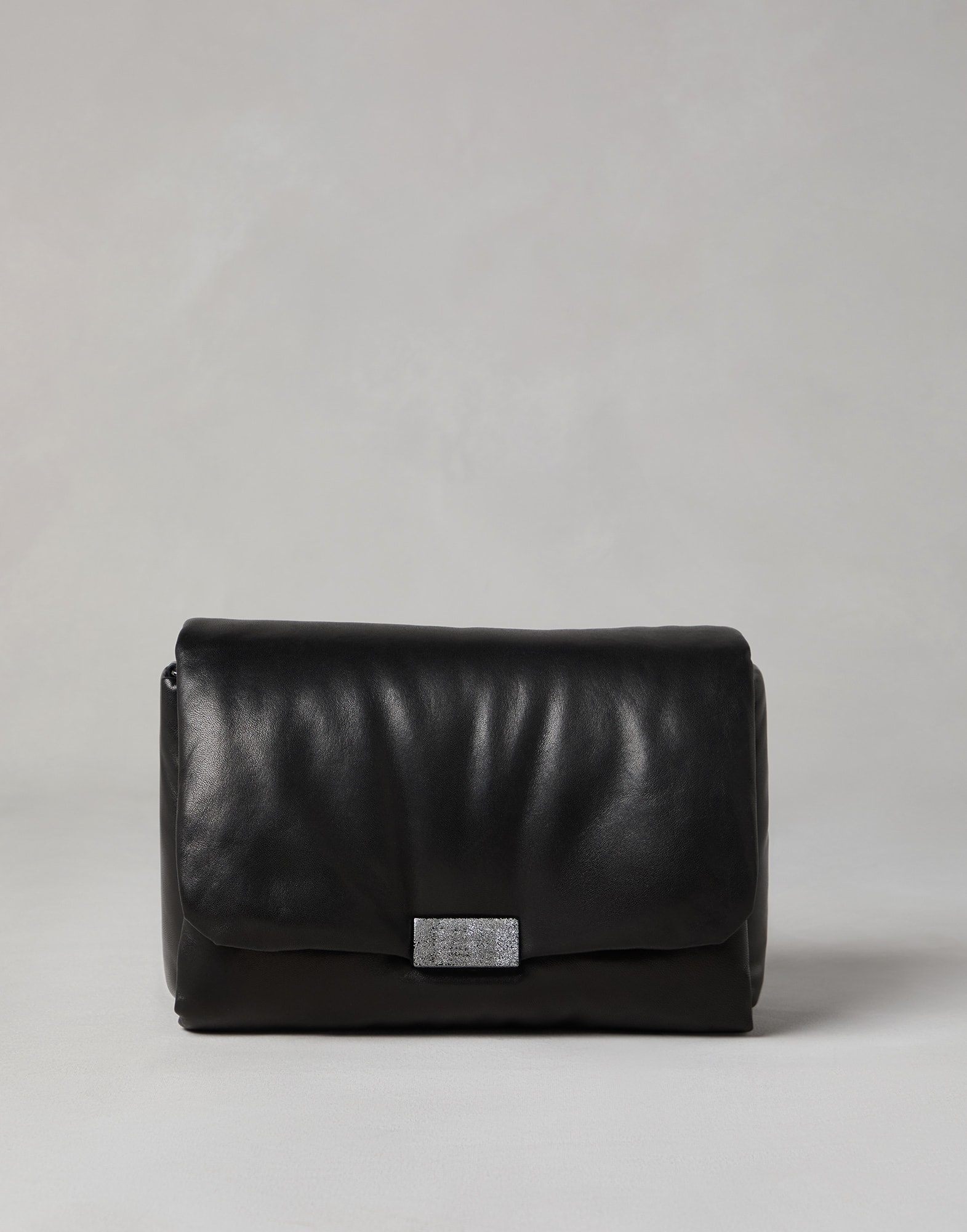 Wet-effect nappa leather bag with shimmering detail - 1