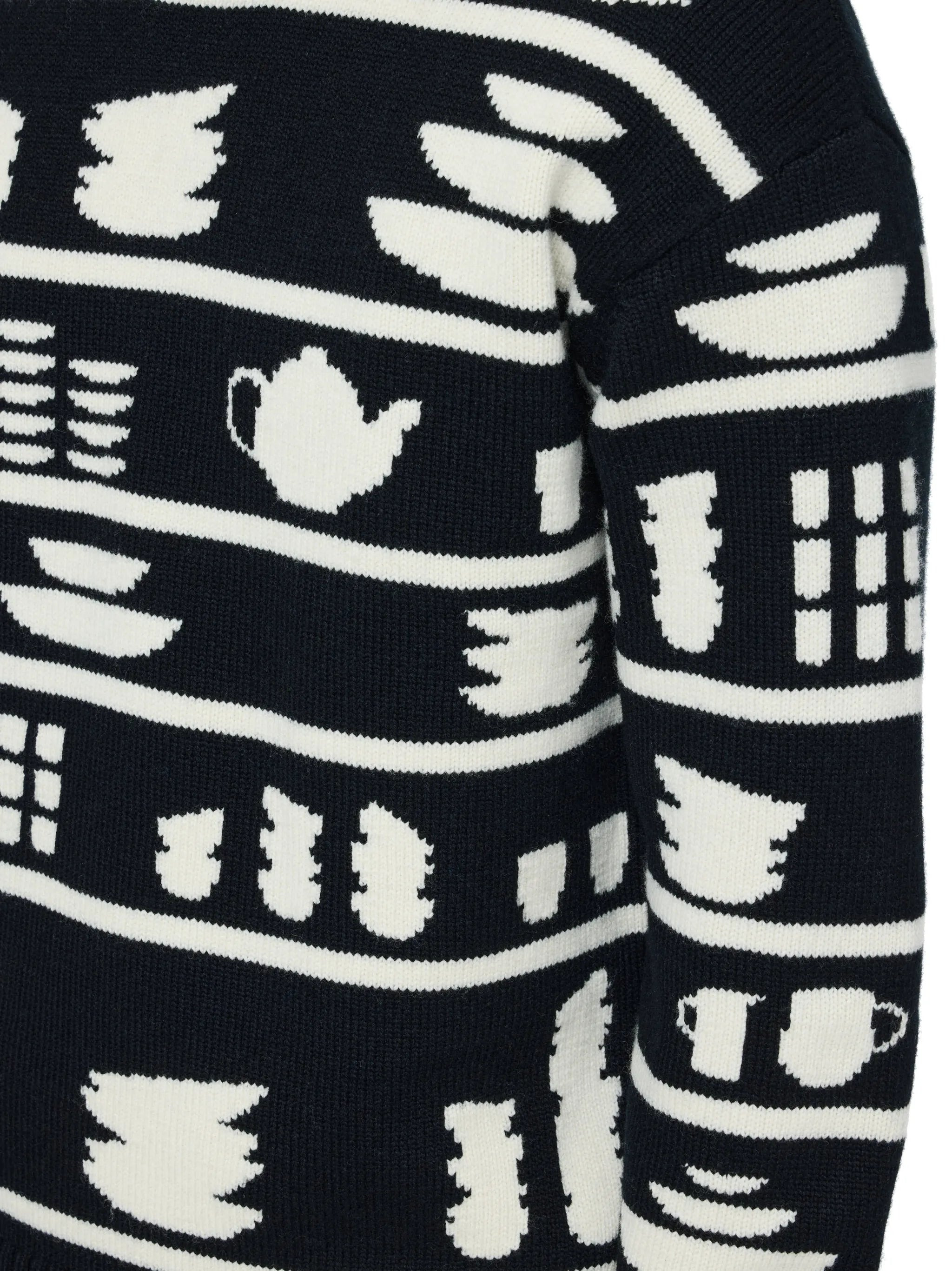 Jw Anderson Tableware-pattern Crew-neck Sweater - 2