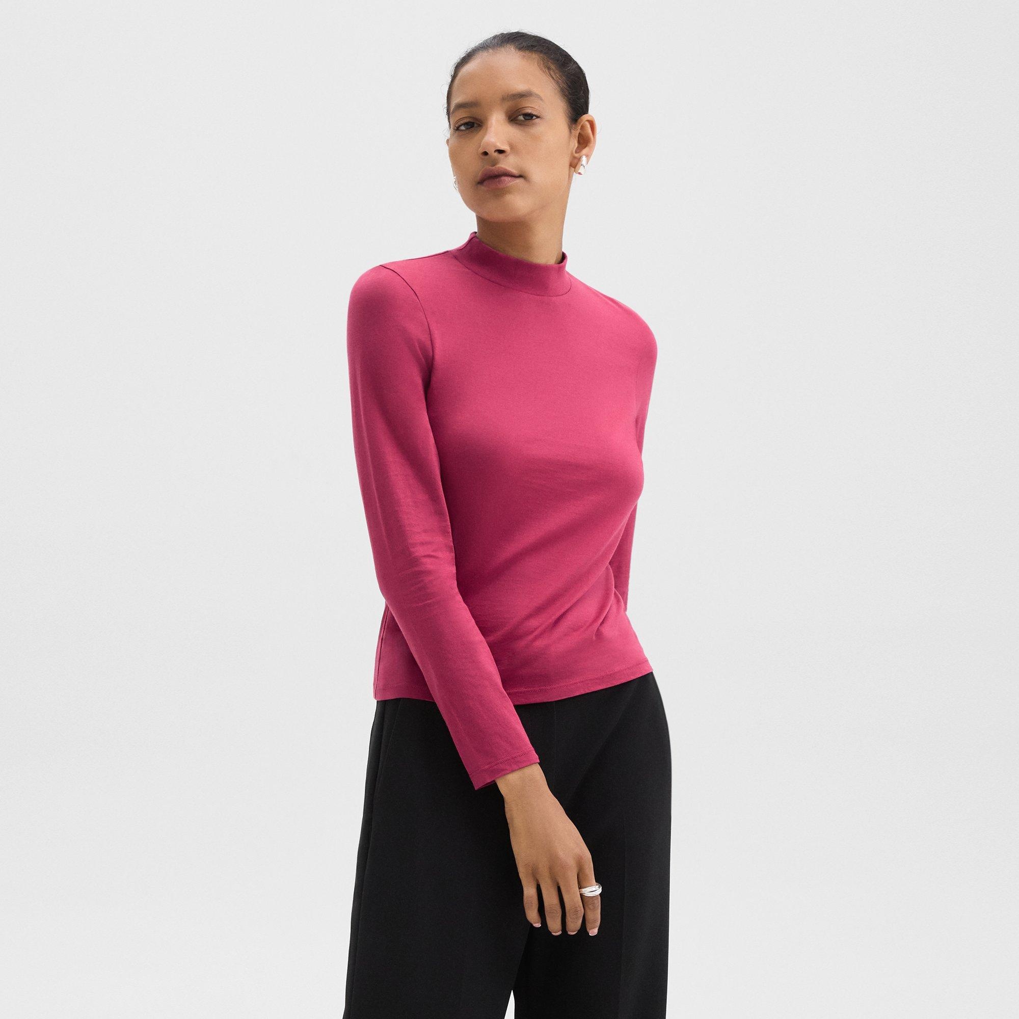 Tiny Mock Neck Tee in Organic Cotton - 3