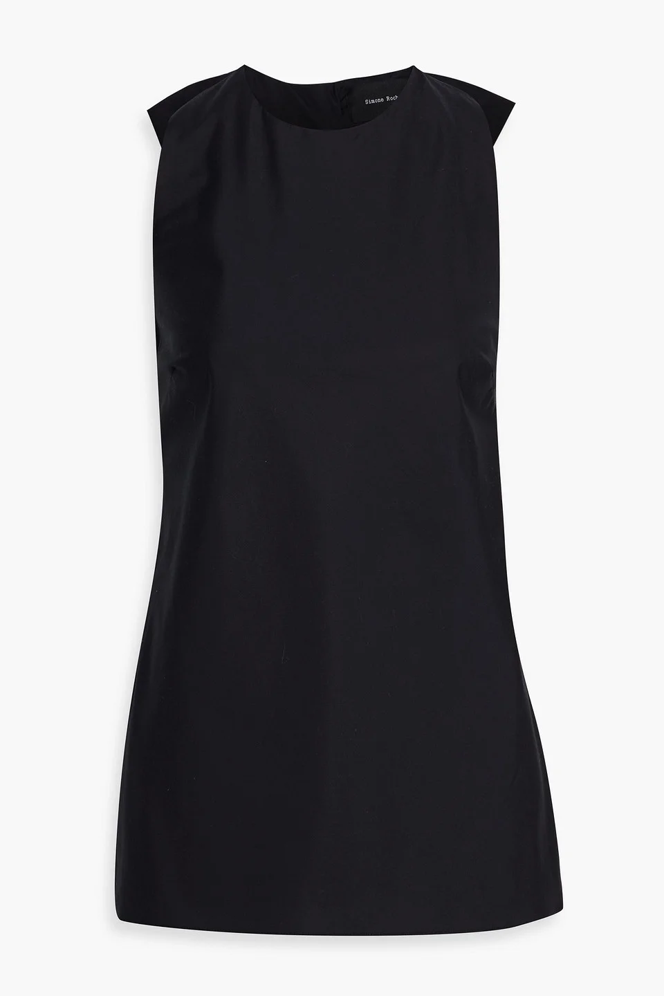 Open-back bow-detailed cotton-poplin top - 1