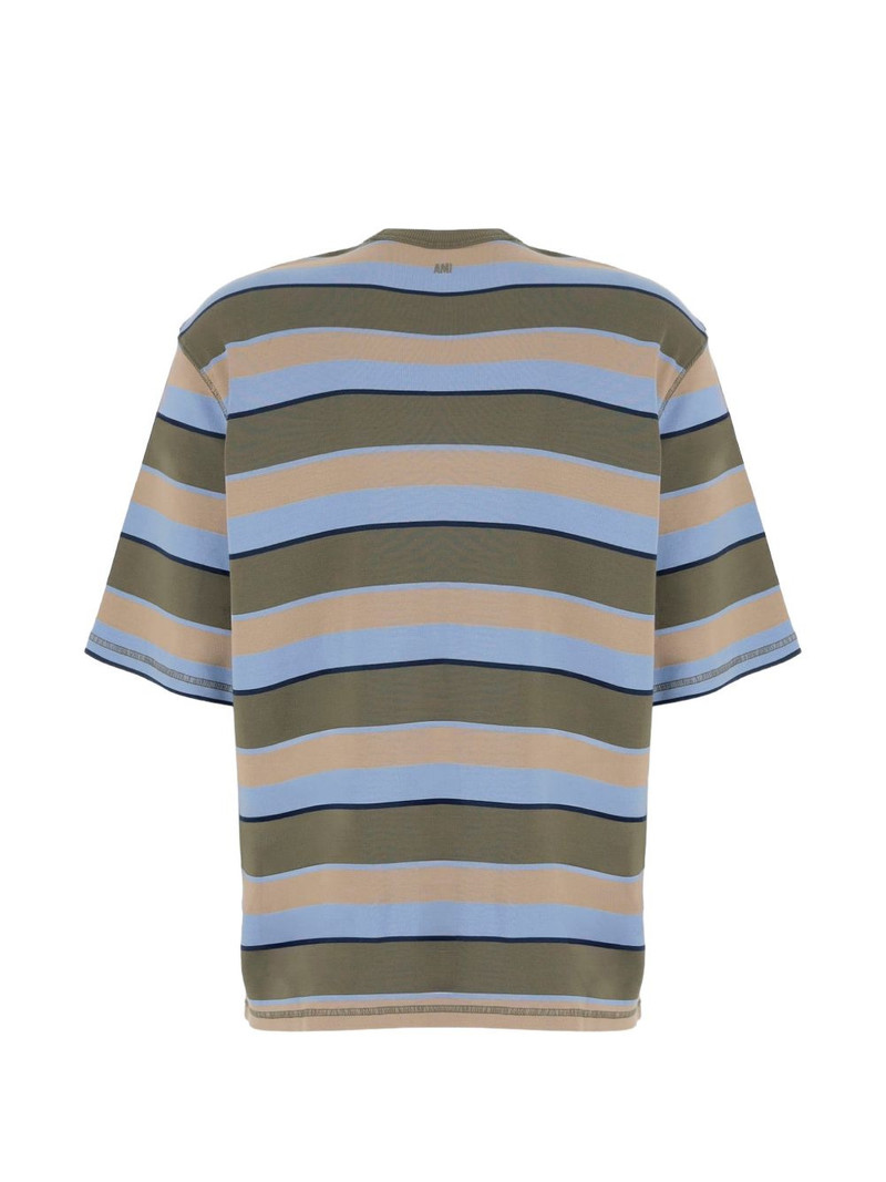 AMI Paris striped polo shirt outlook