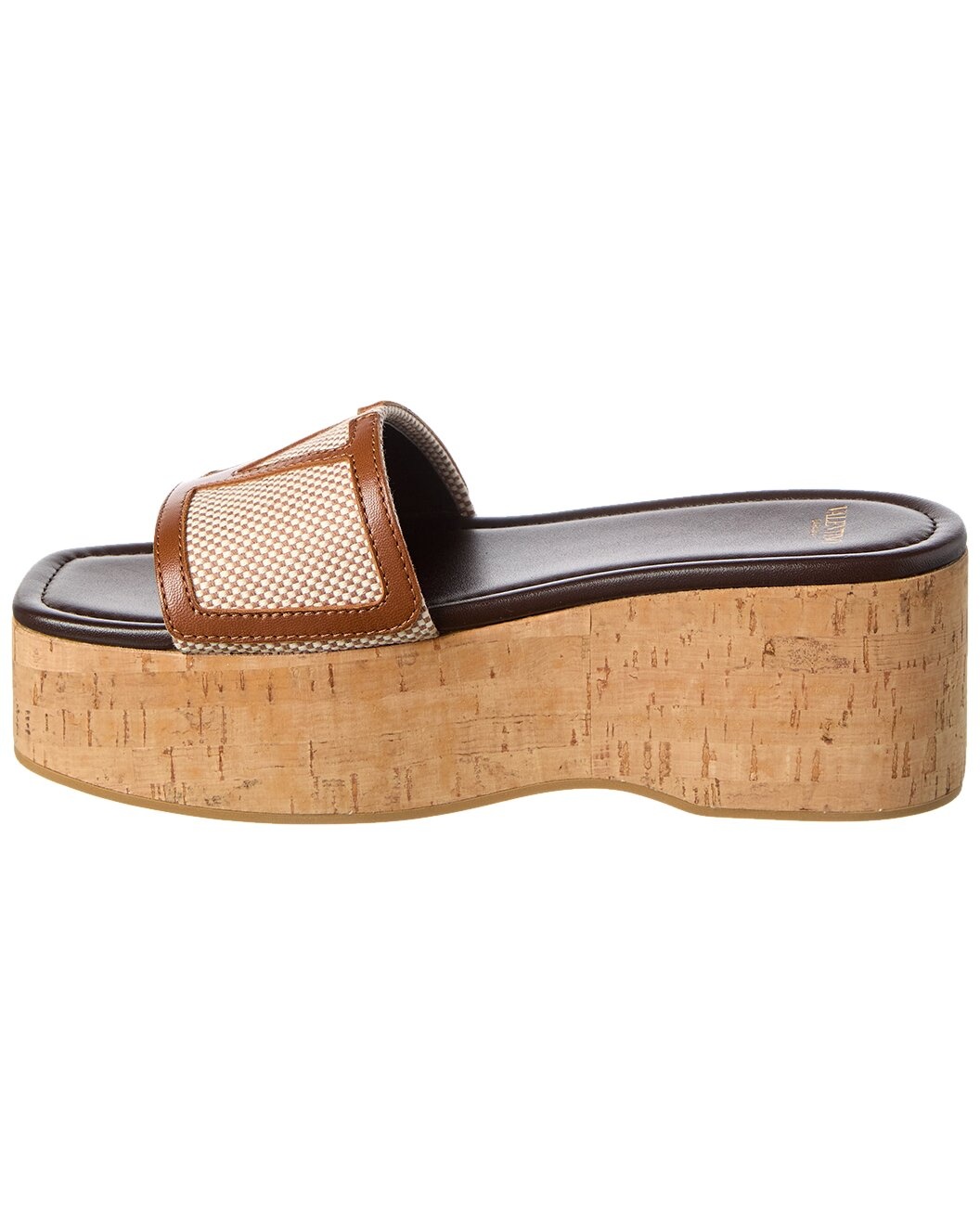 Valentino VLogo 60 Canvas & Leather Platform Sandal - 2