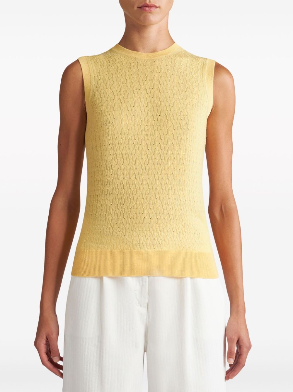 トップス ETRO Wool Knit Vest Etro sleeveless wool top | farfetch | REVERSIBLE