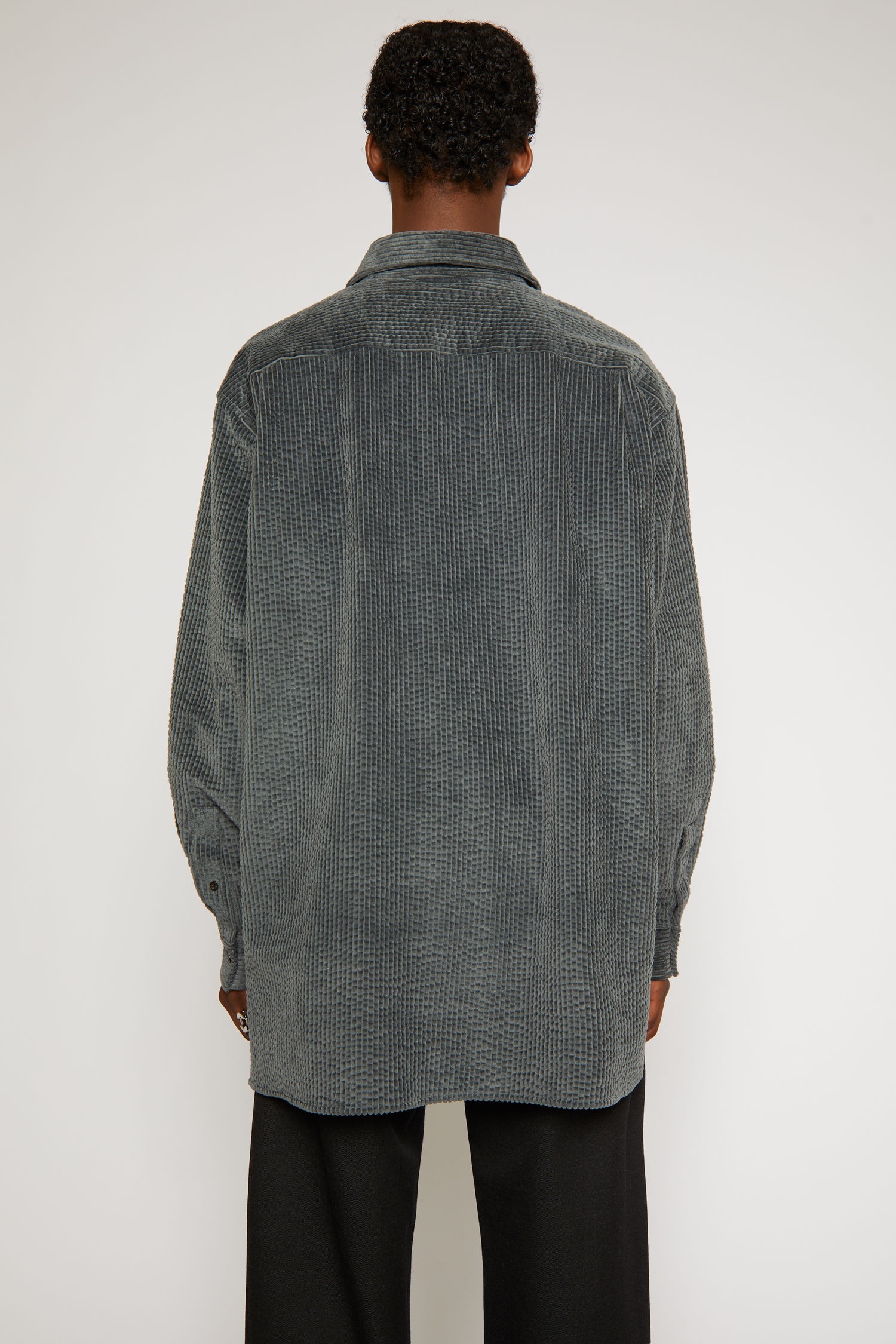 Corduroy overshirt charcoal grey - 3