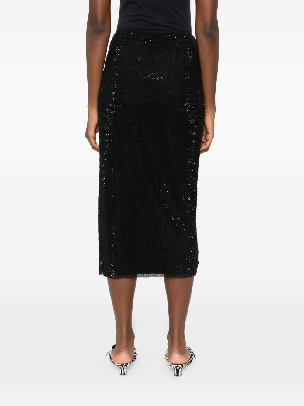 crystal-embellished skirt - 4