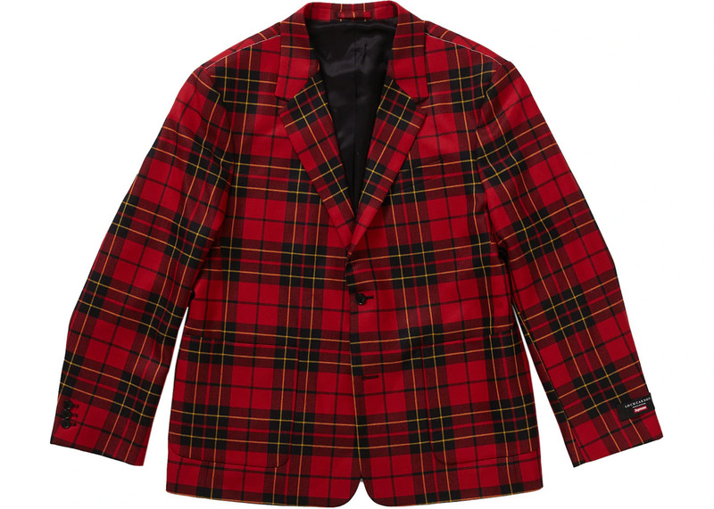 Supreme Supreme Tartan Wool Suit Red outlook