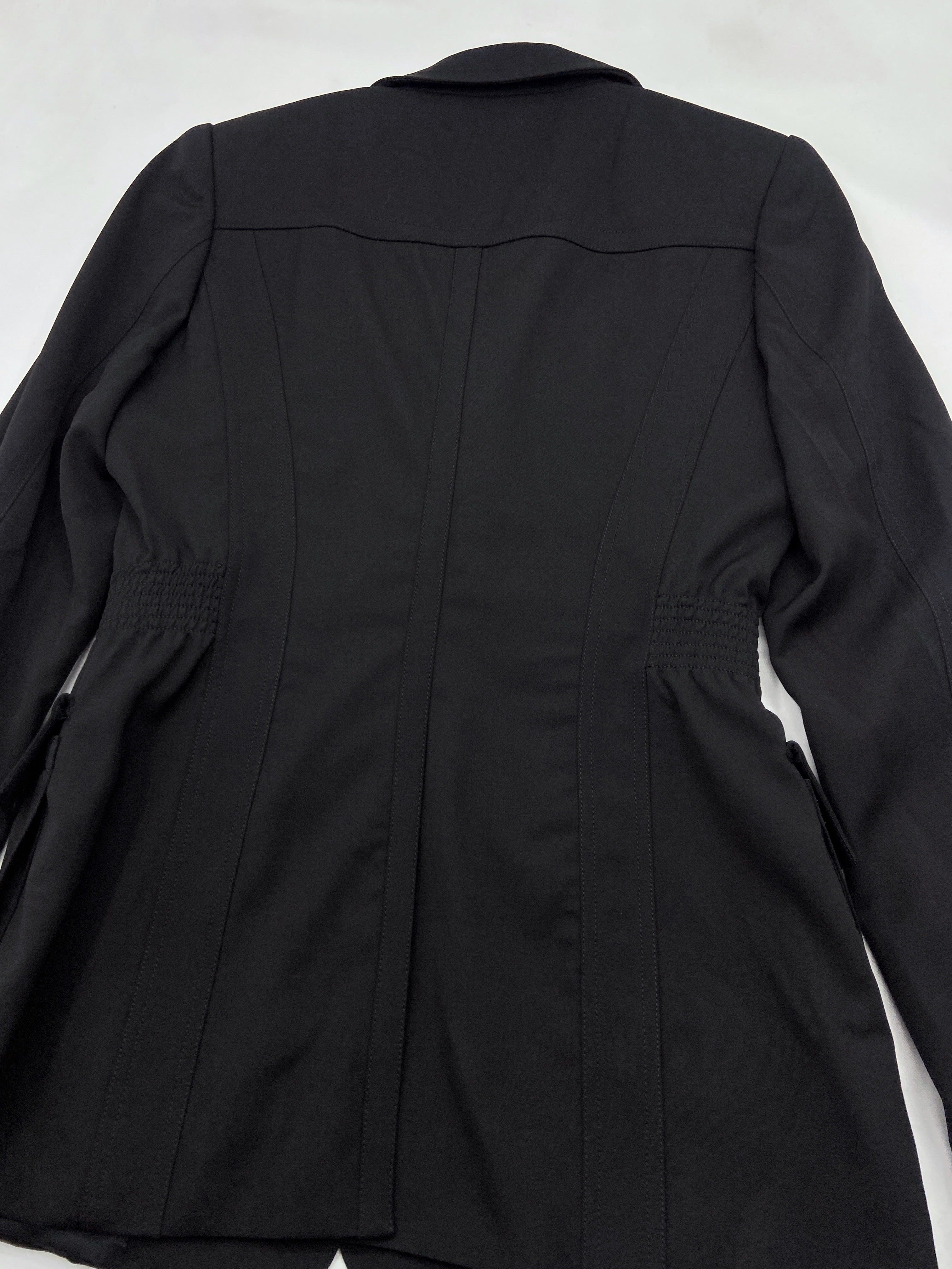Gucci Fall 2003 Tom Ford Black Wool Military Blazer Jacket 40 - 8