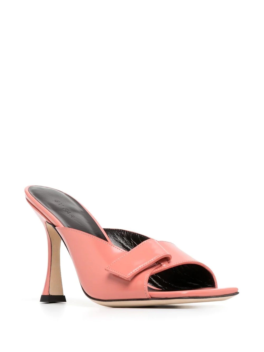 Olivia square-toe leather mules - 2
