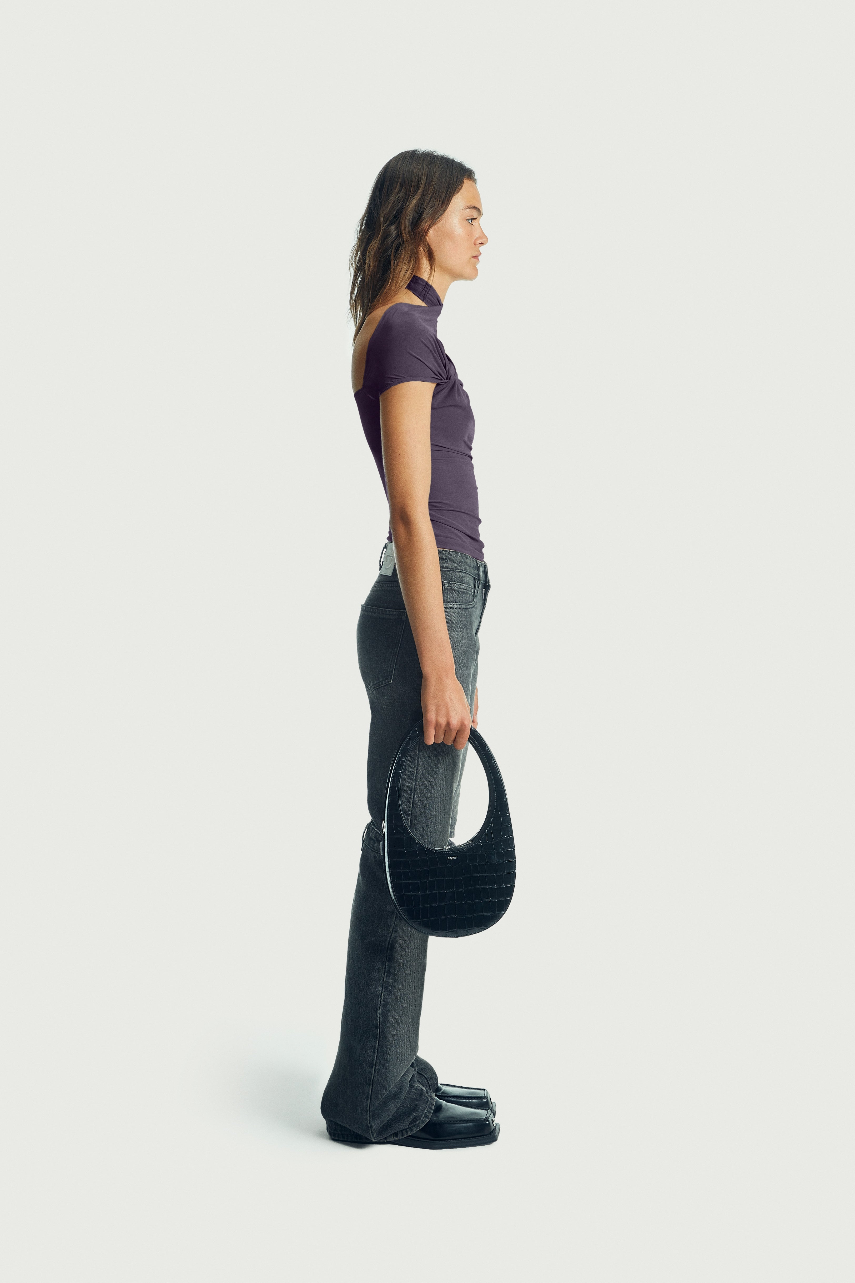 Asymmetric Draped Mesh Top - 3