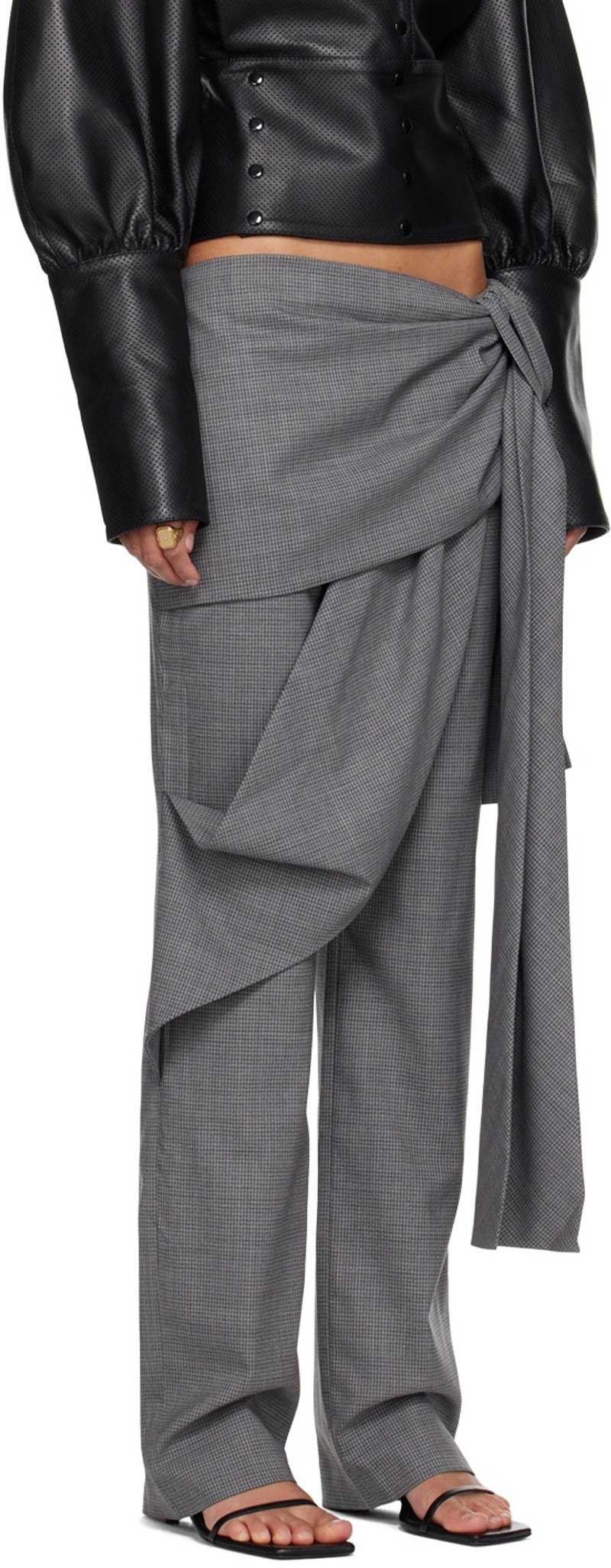FIDAN NOVRUZOVA Gray Bianka Trousers outlook