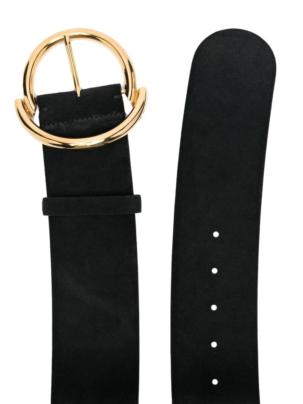 buckle-fastening leather belt - 2