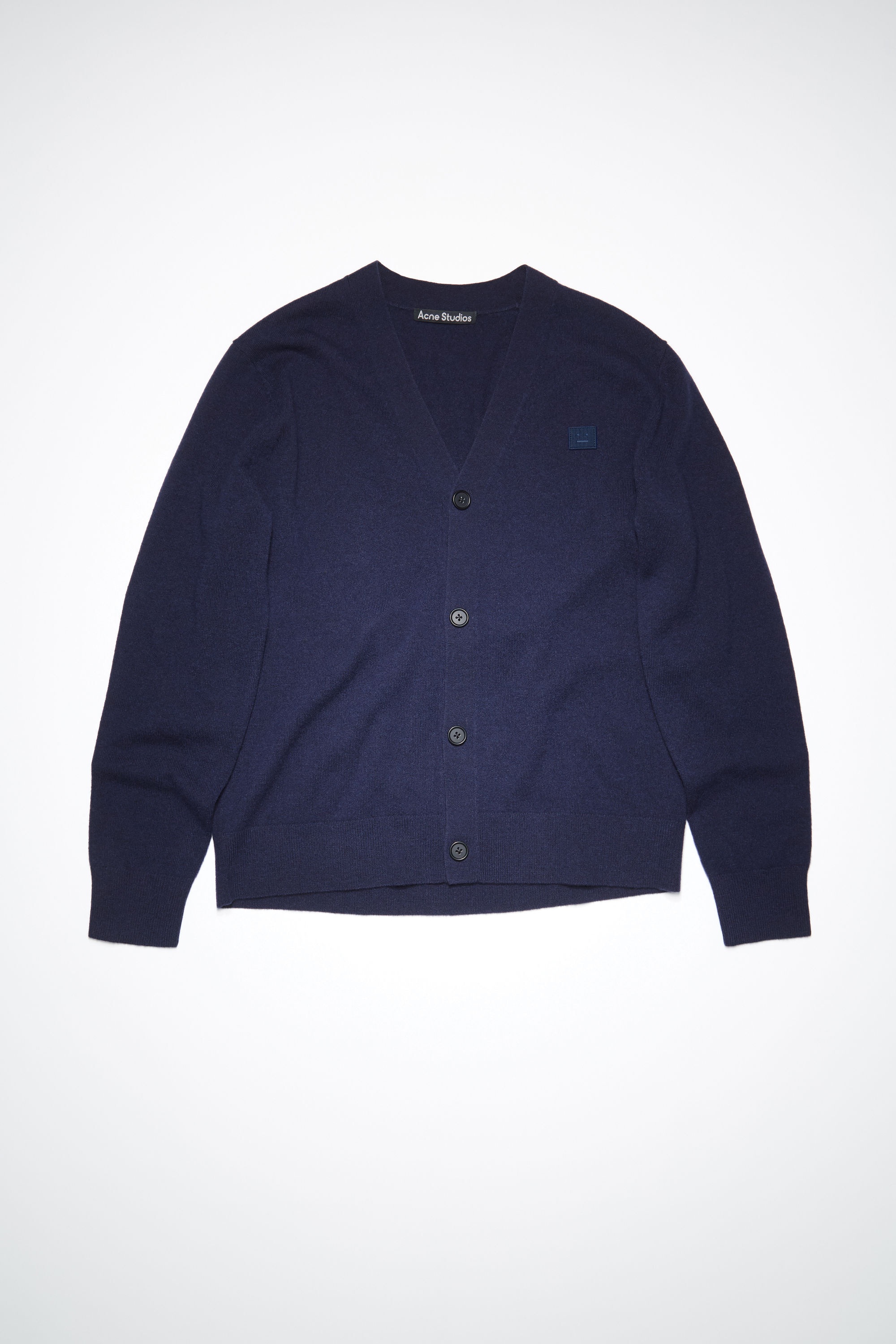 V-neck cardigan - Navy - 1