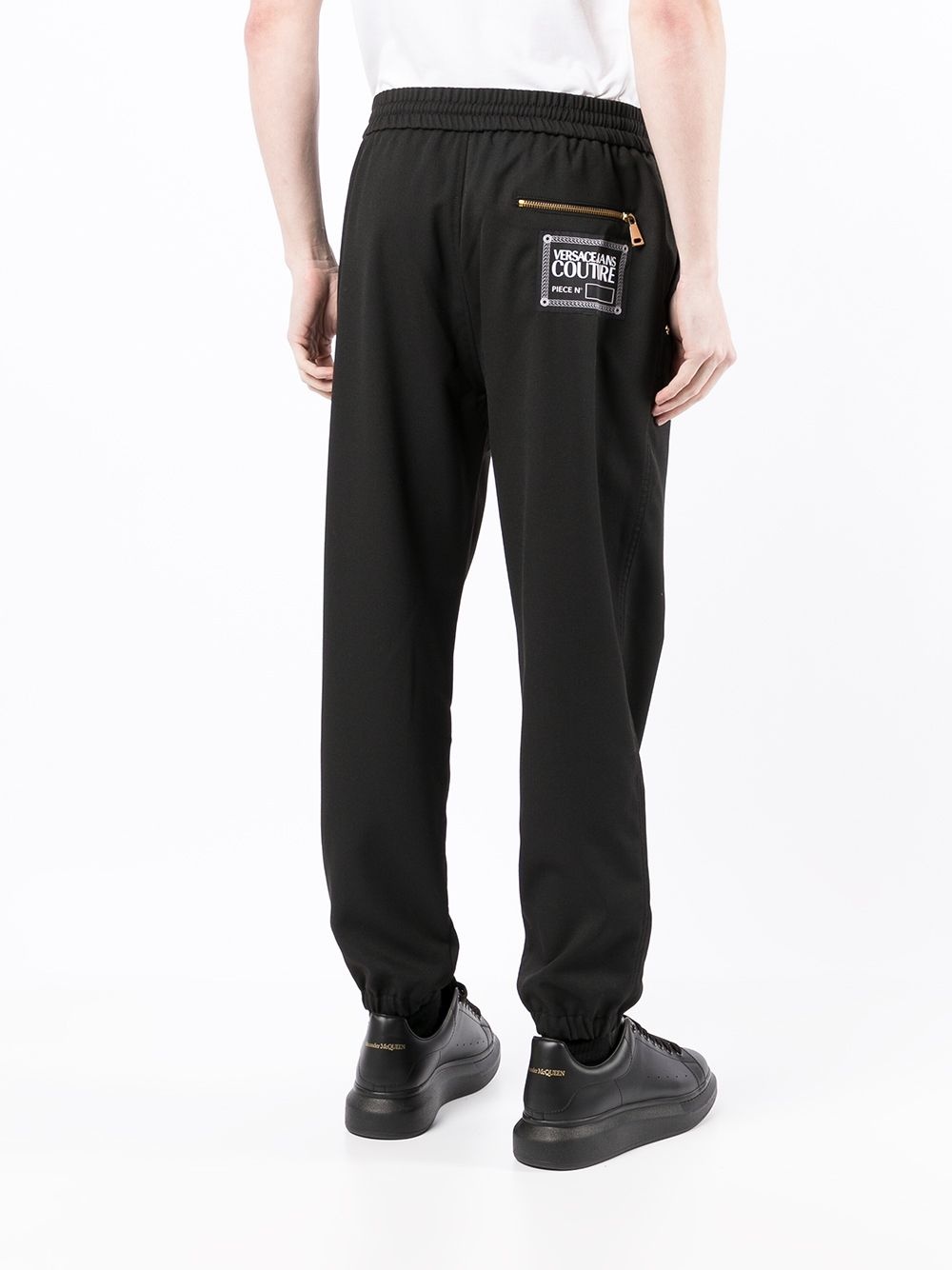 logo-patch drawstring track pants - 4