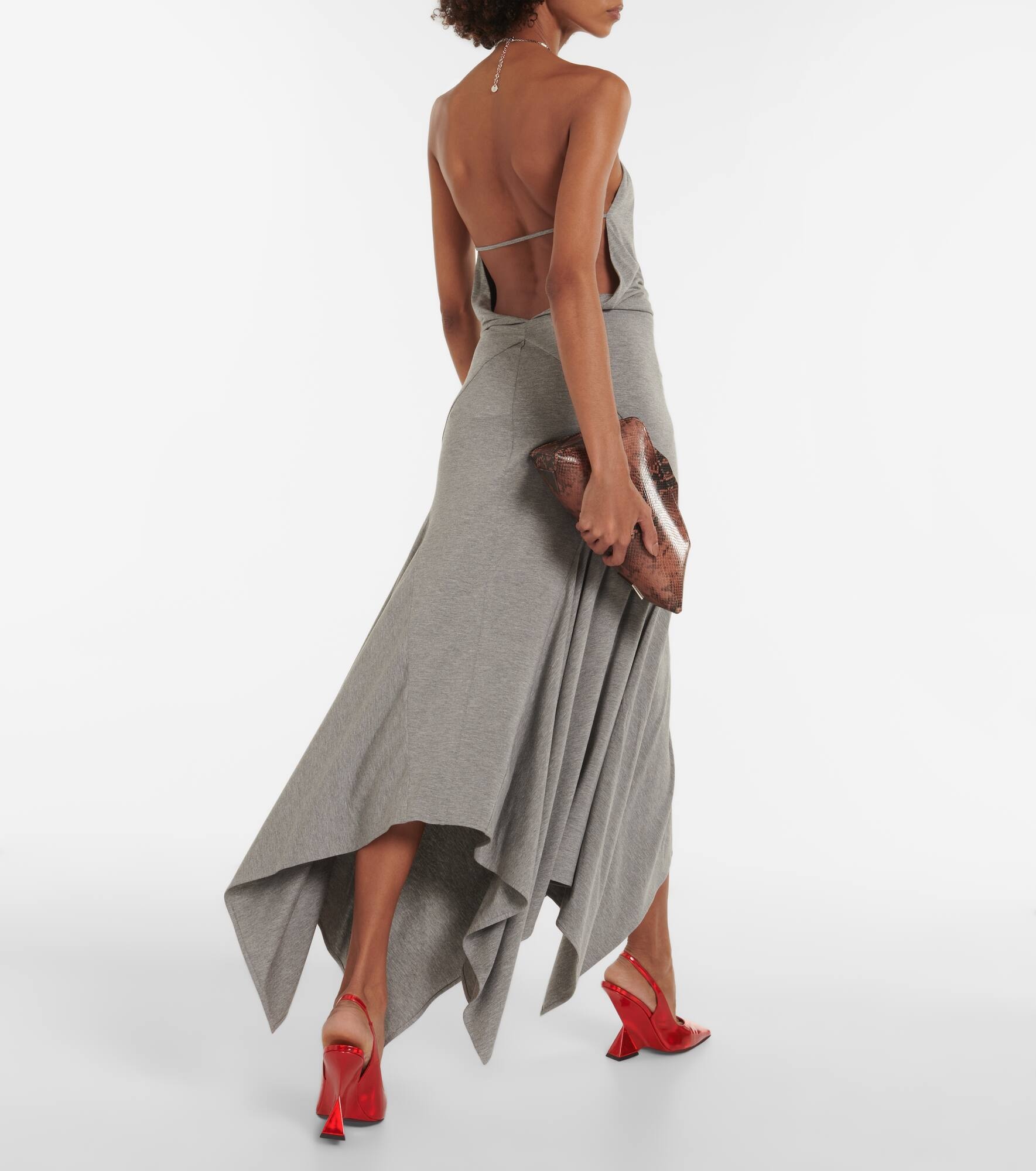 Halterneck maxi dress - 3