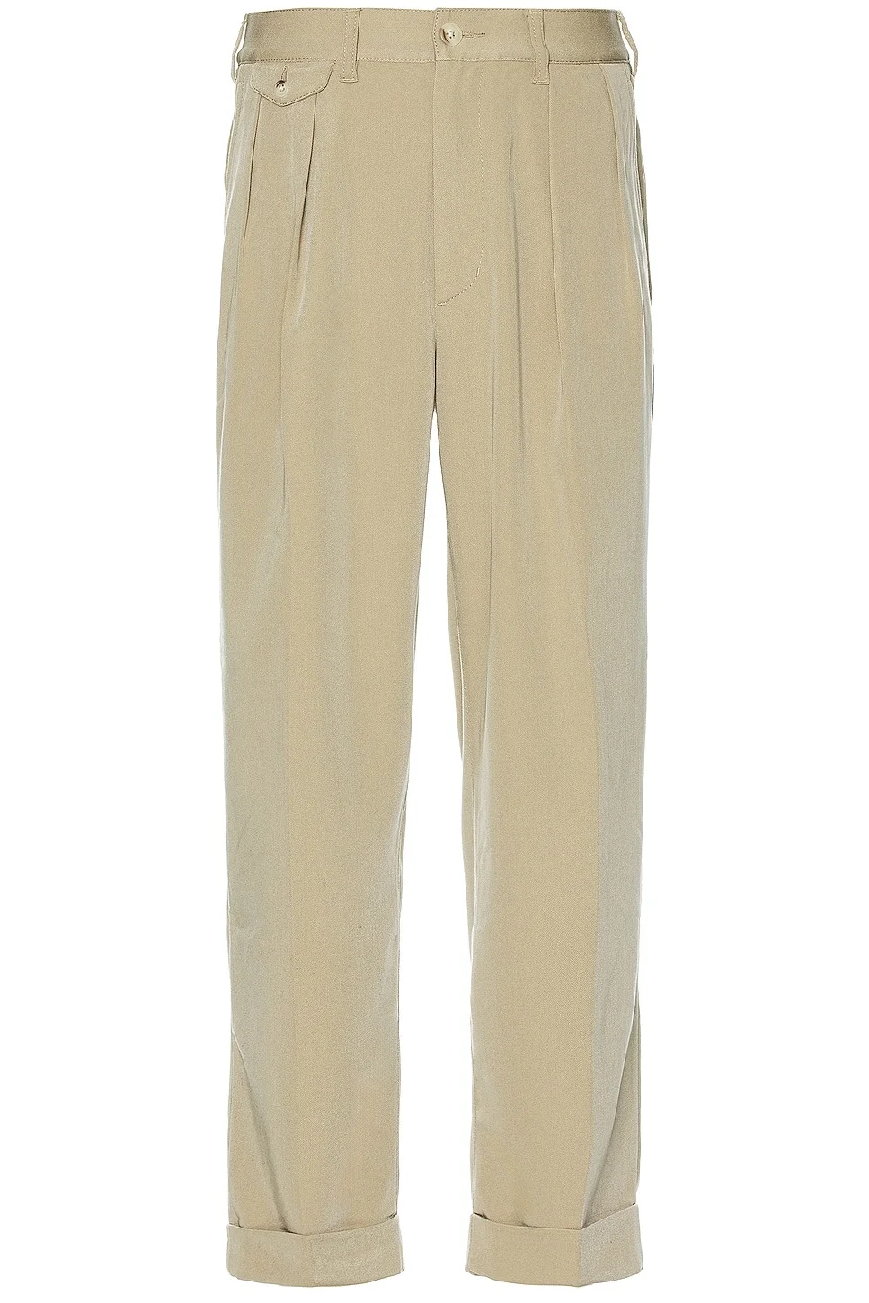 2 Pleats Trousers Pe Twill - 1