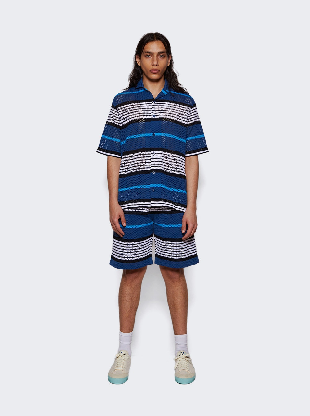 Knit V Neck Shirt Rich Navy - 2
