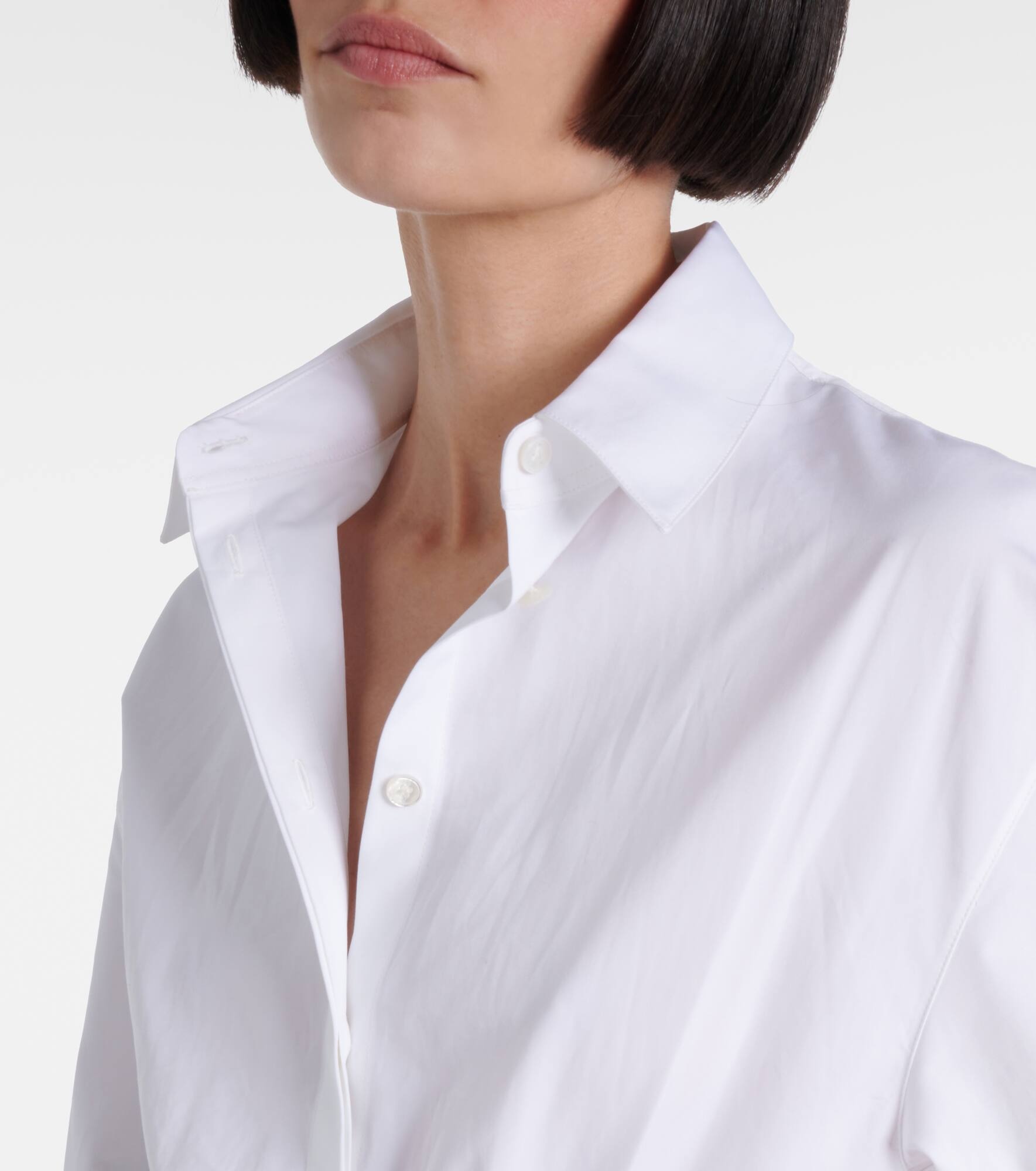 Cotton poplin shirt dress - 4