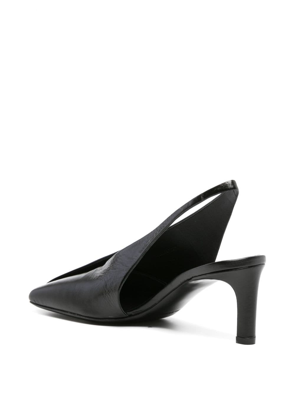70mm leather slingback pumps - 3