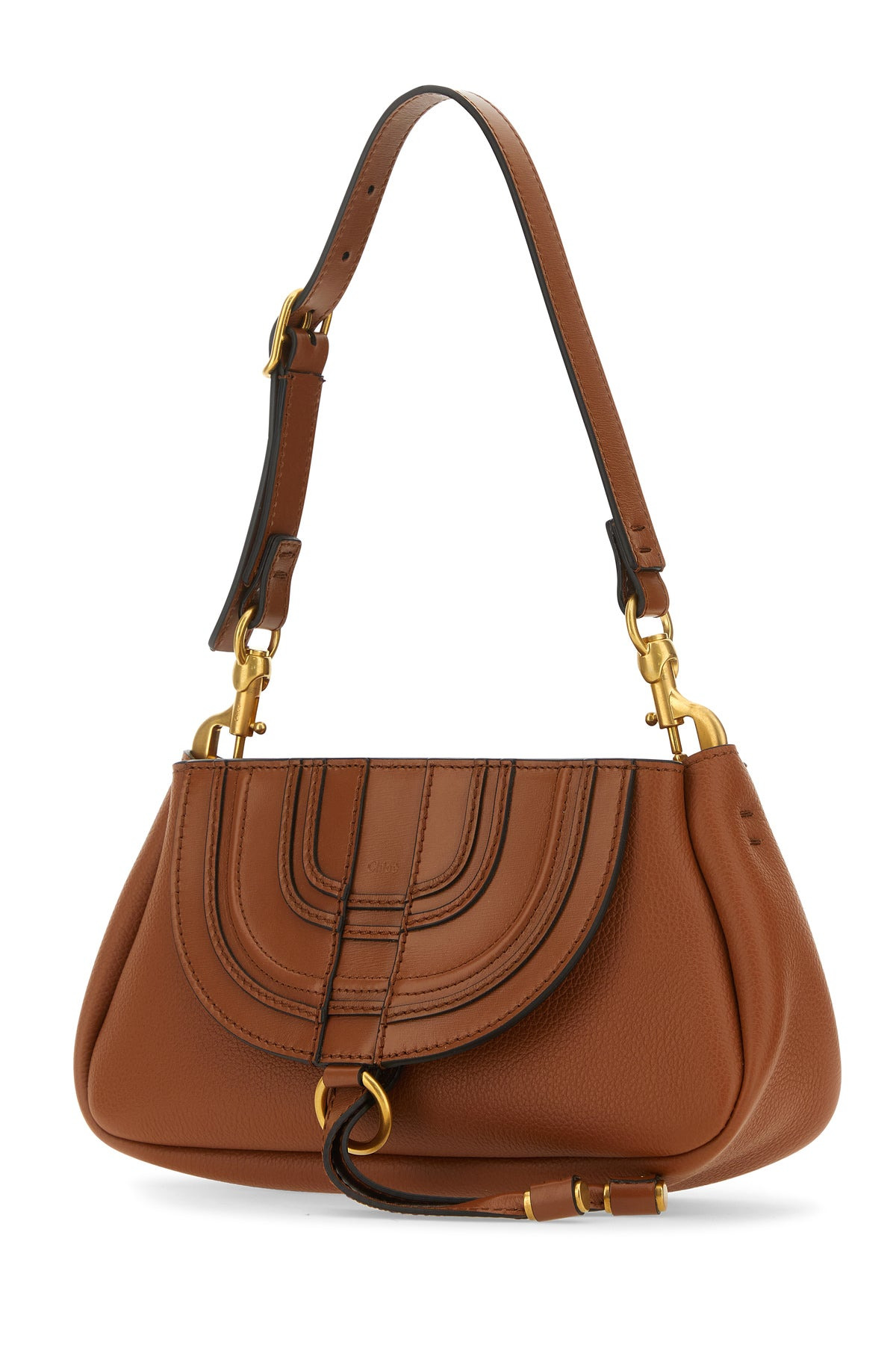 Brown leather small Marcie clutch - 2