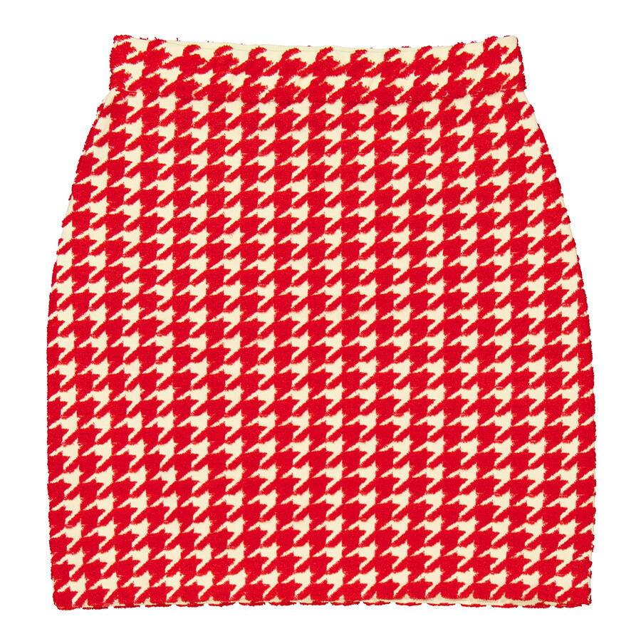 Burberry Houndstooth Nylon Blend Mini Skirt - 6