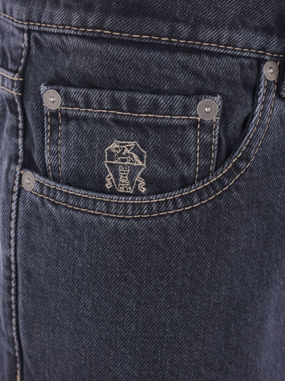 logo-embroidered jeans - 3